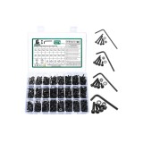 Set de șuruburi cu cap hexagonal din oțel carbon 12.9, piulițe și rondеле, 1274 bucăți