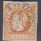 ROMANIA1871 LP 31 REGELE CAROL I CU BARBA 10 BANI PORTOCALIU STAMPILAT FALTICENI