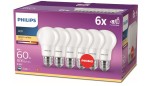 Cumpara ieftin Set 6 Becuri PHILIPS LED E27, 8W (60W), alb cald - RESIGILAT