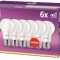 Set 6 Becuri PHILIPS LED E27, 8W (60W), alb cald - RESIGILAT