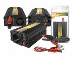 Invertor de tensiune, 12V - 220V AC, 300W, cu USB - 201063 foto