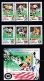 ROMANIA 1994 LP 1344 LP 1345 TURNEUL FINAL AL CAMPIONATULUI MONDIAL DE FOTBAL SUA 94 SERIE SI COLITA STARE MNH