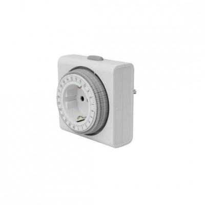 Adaptor priza programabila mecanic 24 ore Perel E305D4-G, 3680 W, 16 A foto