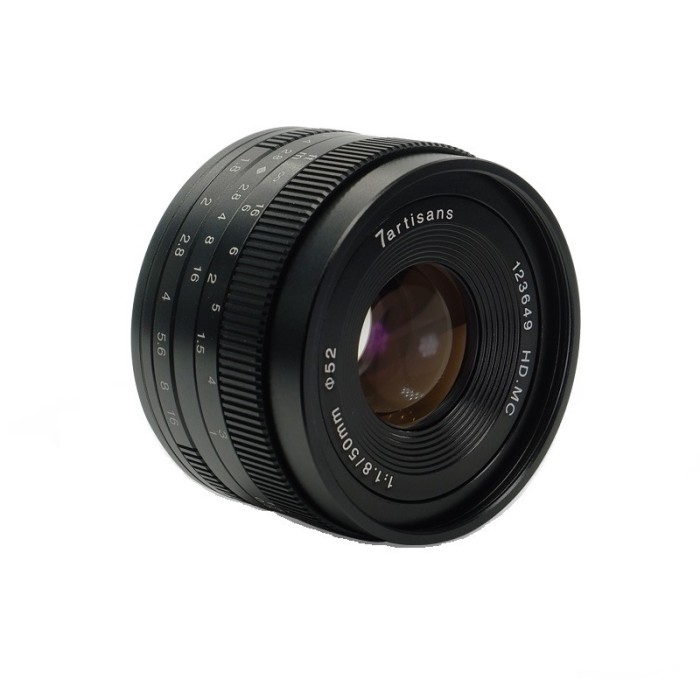 Obiectiv manual 7Artisans 50mm F1.8 APS-C pentru Micro 4/3 DESIGILAT