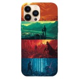 Husa compatibila cu Apple iPhone 15 Pro Max model Starwars episodes, Silicon, TPU, Viceversa, Transparent, Carcasa