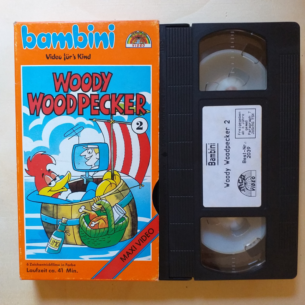 Veche caseta video, desene animate retro Ciocanitoarea Woody Woodpecker 2  DE, Romana | Okazii.ro