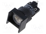 Comutator corp 16mm EAO 51, 1 poziție stabilă, NC/NO, &Oslash;16,2mm, buton pătrat