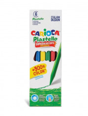 Creioane Plastifiate Carioca Plastello 6 Bucati/Set foto