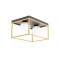 Lustra Luma 2XE27 IP20, negru+auriu, Erste