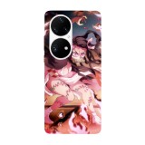 Husa compatibila cu Huawei P50 model Nezuko demon Fight Demon Slayer, Silicon, TPU, Viceversa, Transparent, Carcasa