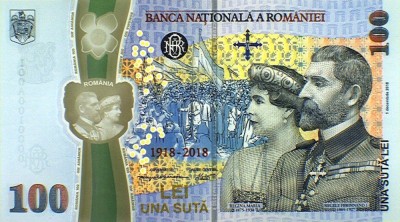 100 lei 2018 - Bancnotă aniversară 100 de ani de la Marea Unire de la 1 Decembrie 1918 foto