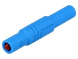 Mufă banană 4mm albastră cu izolație 24A 1kVDC
