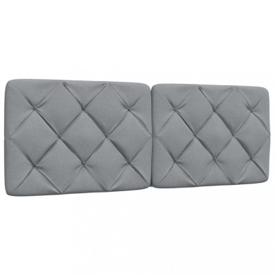 vidaXL Pernă tăblie de pat, gri deschis, 120 cm, material textil 4019212 foto