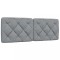 vidaXL Pernă tăblie de pat, gri deschis, 120 cm, material textil 4019212