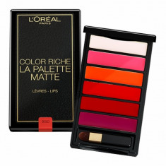 Paleta 6 rujuri L’Oreal Paris Color Riche La Palette Matte Bold, 6g