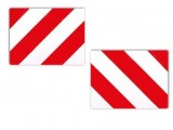 Set 2 Plăci Aluminiu Gabarit Depășit, Reflectorizante, Hasurate, 423x423mm, Tuning Auto Exterior