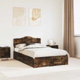 Cumpara ieftin Cadru de pat Stejar fumuriu 120 x 200 cm Lemn prelucrat