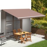 Cumpara ieftin P&acirc;nză de rezervă pentru copertină, maro, 5x3 m