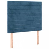 Cumpara ieftin Tablii de pat, 2 buc, albastru inchis, 90x5x78/88 cm, catifea