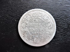 INDIA - COLONIE BRITANICA - 1 RUPEE 1878 - REGINA VICTORIA - Argint (168)