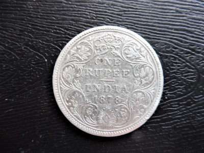 INDIA - COLONIE BRITANICA - 1 RUPEE 1878 - VICTORIA - Argint (168) foto