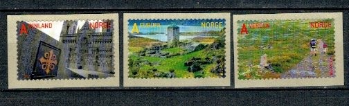 Norvegia 2012 - Turism, cetati, serie timbre autocolant neuzate