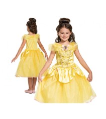 Costum carnaval pentru copii printesa Belle Deluxe, marime M ( 7-8 ani)