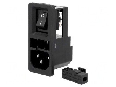 Conector Alimentare AC Tată 10A 250VAC IEC 60320 foto
