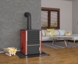 Pachet Centrala pe lemne FORNELLO SAUNA RED 30 kw echipata cu pompa de circulare, boiler termoelectric 100l, vas expansiune si kit montaj