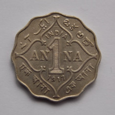 1 ANNA 1917 INDIA BRITANICA-XF