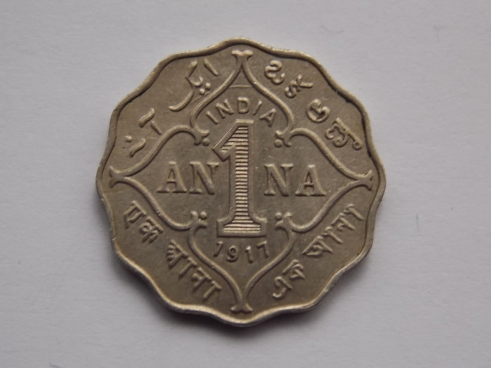 1 ANNA 1917 INDIA BRITANICA-XF