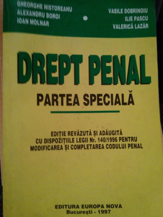 Gheorghe Nistoreanu - Drept penal. Partea speciala (2002)