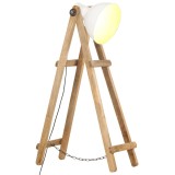 Lampa de podea, alb, lemn masiv de mango, E27 GartenMobel Dekor, vidaXL