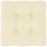 Pernă pentru canapea din paleți, crem, 60x60x10cm