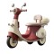 Motociclet&Auml; electric&Auml; cu 3 roti, flippy, acumulator &Atilde;ncarcare, anti-rasturnare, lumini, sunete, baterie 6v 7ah, telecomanda, 95x67x36cm, rosu