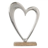 Decoratiune Metalica Inima Argintie, Oem