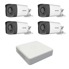 Kit 4 camere supraveghere exterior Hikvision 2MP 1080P 40m IR lentila 2.8mm 92 grade SafetyGuard Surveillance foto