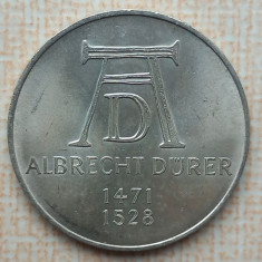 (A407) MONEDA DIN ARGINT GERMANIA - 5 MARK 1971, LIT. D, ALBRECHT DURER