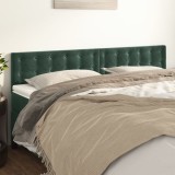 Gossi tablii de pat, 2 buc, verde inchis, 90x5x78/88 cm, catifea