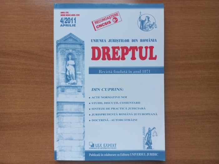 Revista DREPTUL, NR. 4, APRILIE /2011