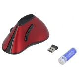 Mouse optic roșu fără fir 5 butoane USB