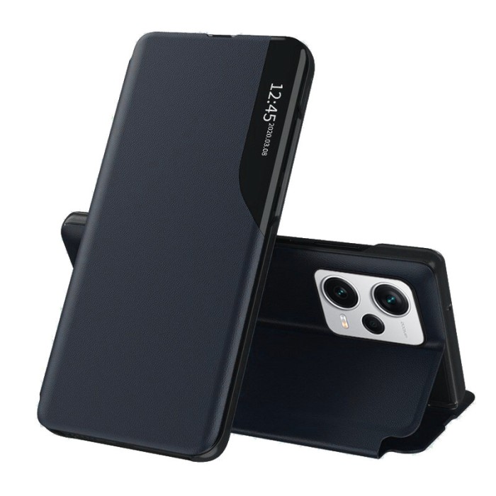 Husa Xiaomi Redmi Note 12 Pro 5G Eco Leather View flip tip carte, albastru