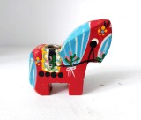 * Calut de lemn suport lumanare Folk Art, pictat manual, tip Dahla