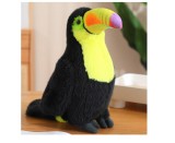 Jucarie de plus Toucan, galben / negru, 20 cm, Lean 13818