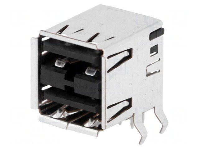 Soclu USB A PCB THT 90&deg; Duble 8 PIN