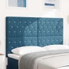 VidaXL Spătar de catifea Argyle Manual Albastru &icirc;nchis 144 cm Catifea