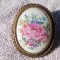 LIMOGES BROSA BUCHET de FLORI pictata manual pe PORTELAN splendida SEMNATA manopera EXCEPTIONALA stare IMPECABILA FRANTA aprox 1920
