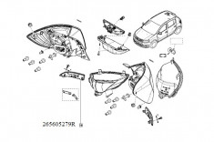 Catadioptru Reflectorizant Bara Spate Partea Dreapta Dacia Logan 2 Facelift 10.2017- ; Sandero 01.2017- ; Original 265605279r foto