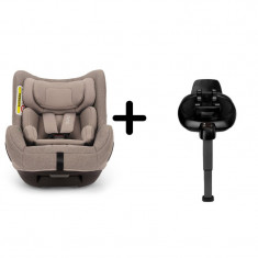 Nuna - Set Scaun auto rotativ i-Size TODL next Cedar, 40-105 cm + Baza isofix BASE next i-Size pentru TODL next, testat ADAC