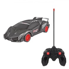 Mașină de Curse cu Telecomandă, Super Car, Scară 1:16, Culoare Negru Mat, Frecvență 27MHz, Băieți 3+ Ani